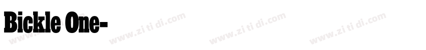Bickle One字体转换